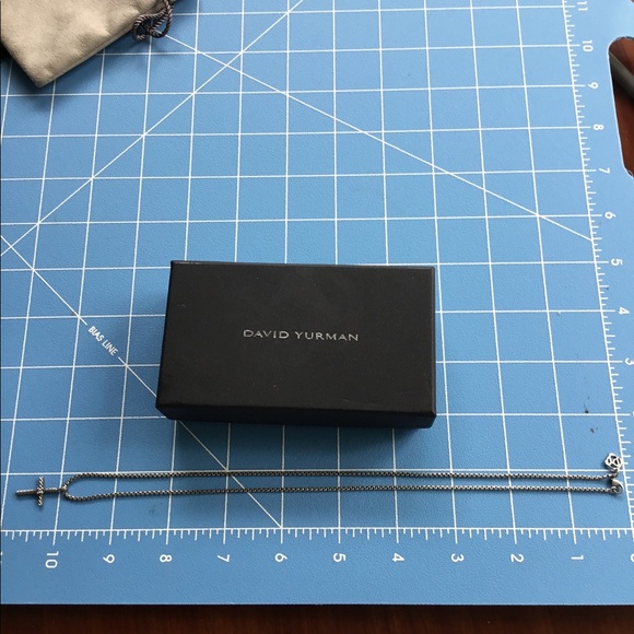 David Yurman Diamond Cross Pendant and Chain EUC see photos - Picture 7 of 10